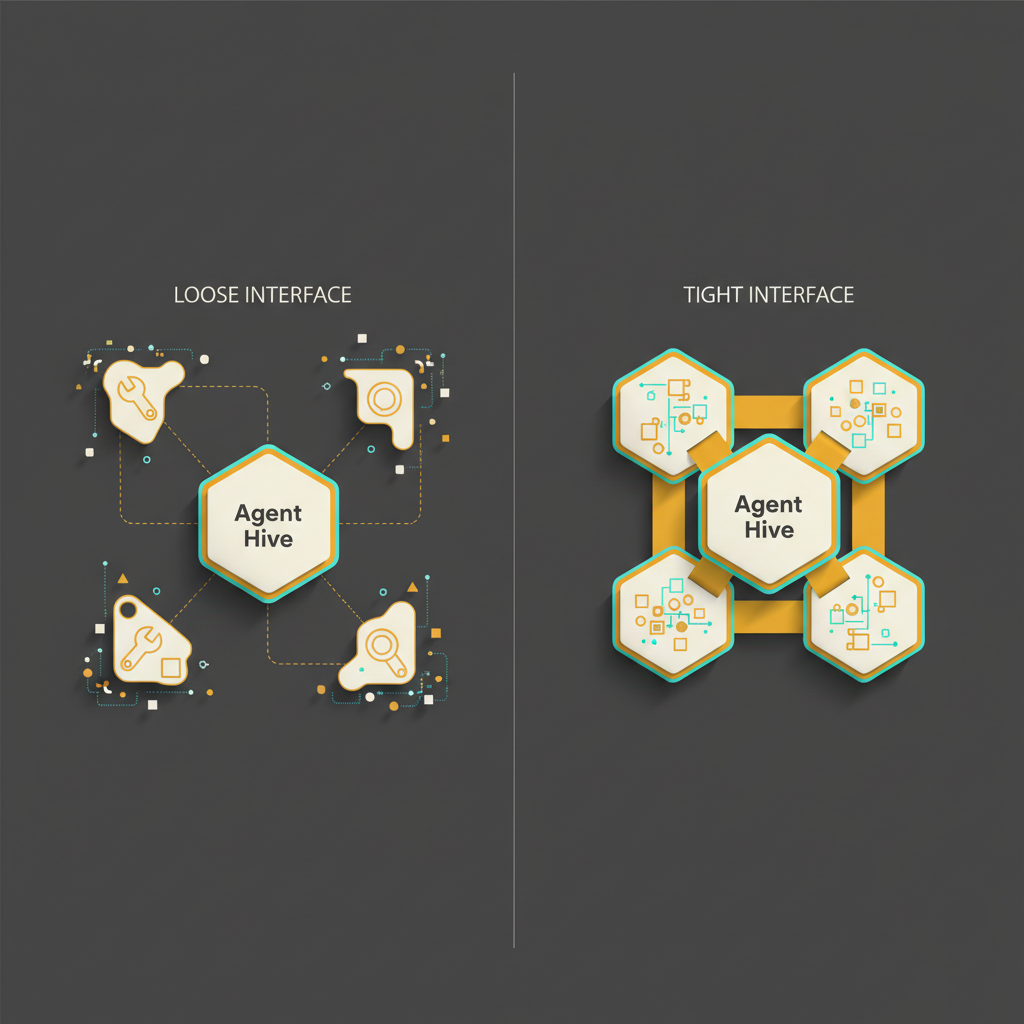 A comparison of loose versus tight tool interfaces for an agent